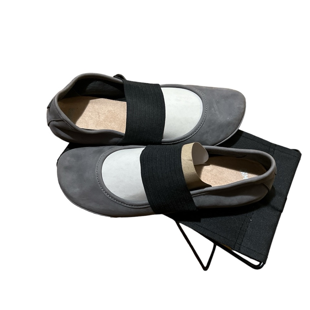Camper Nina Gray Women's Shoes with Black Strap